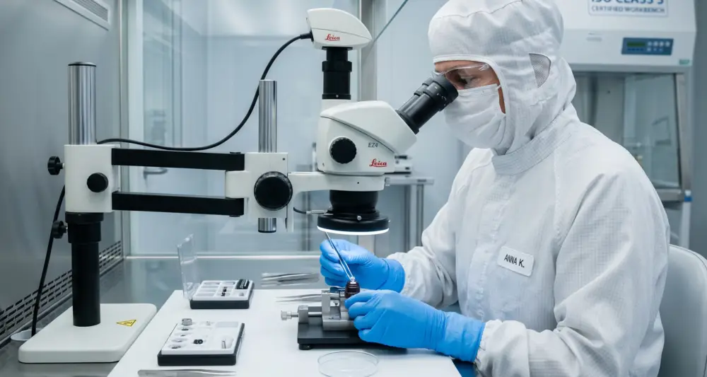 Modular cleanroom installation for precision optical assembly