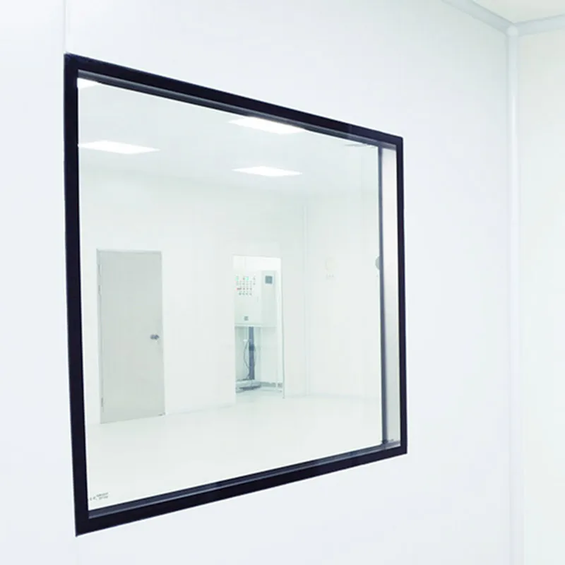 Clean room double glass window